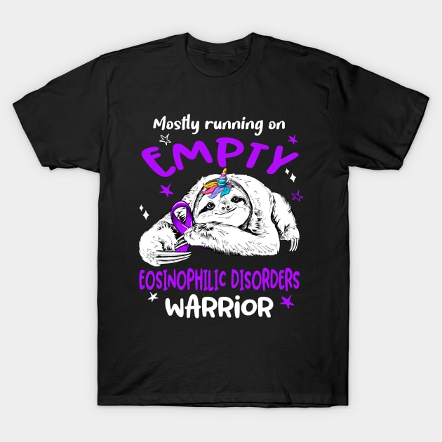 Mostly running on Empty Eosinophilic Disorders Warrior T-Shirt by ThePassion99